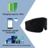 Sleeping Mask With Bluetooth Sleep Headphones Travel Cotton Eye Mask for Women Men Sleep Earphones Wireless Eyemask For Travel - Image 2