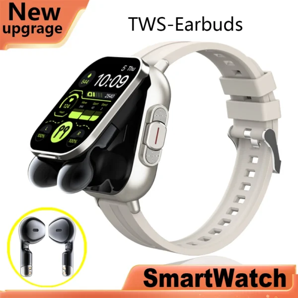 2024 NEW Headset Smart Watch TWS Two In One Wireless Bluetooth Dual Headset Call Health Blood Pressure Sport BT Music Smartwatch - Image 7