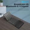 Jomaa Hebrew/Korea/Russia Wireless Folding Keyboard with Touchpad/Numer Rechargeable Foldable Bluetooth Keyboard for Tablet Ipad - Image 5