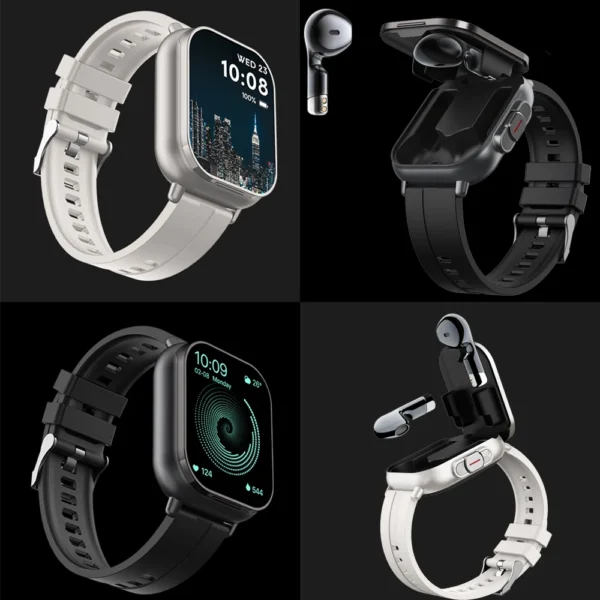 2024 NEW Headset Smart Watch TWS Two In One Wireless Bluetooth Dual Headset Call Health Blood Pressure Sport BT Music Smartwatch - Image 5